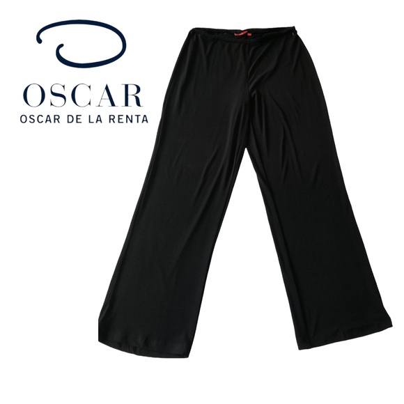 Oscar de la Renta Pants - Oscar De La Renta Women's Pants Slacks Trousers Size XL Black Flowing Casual